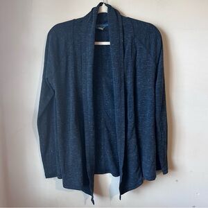 Eddie Bauer Women’s Blue Open Front Cardigan Size M Cotton Blend